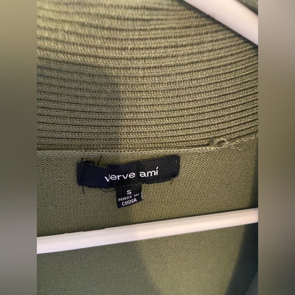 Olive Cardigan Sweater - Picture 2 of 2